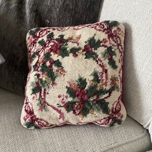 Needlepoint mini pillow